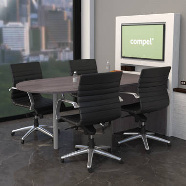 Compel Half Round Meeting Table Reviews Wayfair